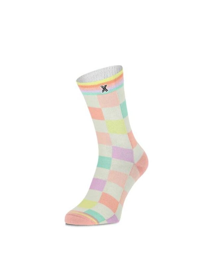 Xpooos & C Sock checkerboard madness 73016