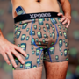 Xpooos Men Boxer Vintage Mobile 66030