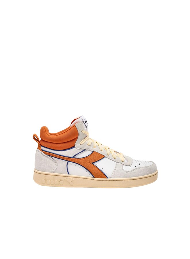 Diadora Magic Basket demi cut suede super white/persimmon orange