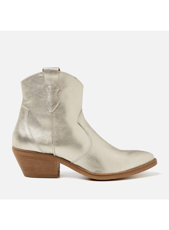 Lazamani Metallic Gold Western Booties LA55105