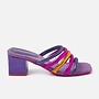 Lazamani Mules Block Heel LA85562 Purple Multi