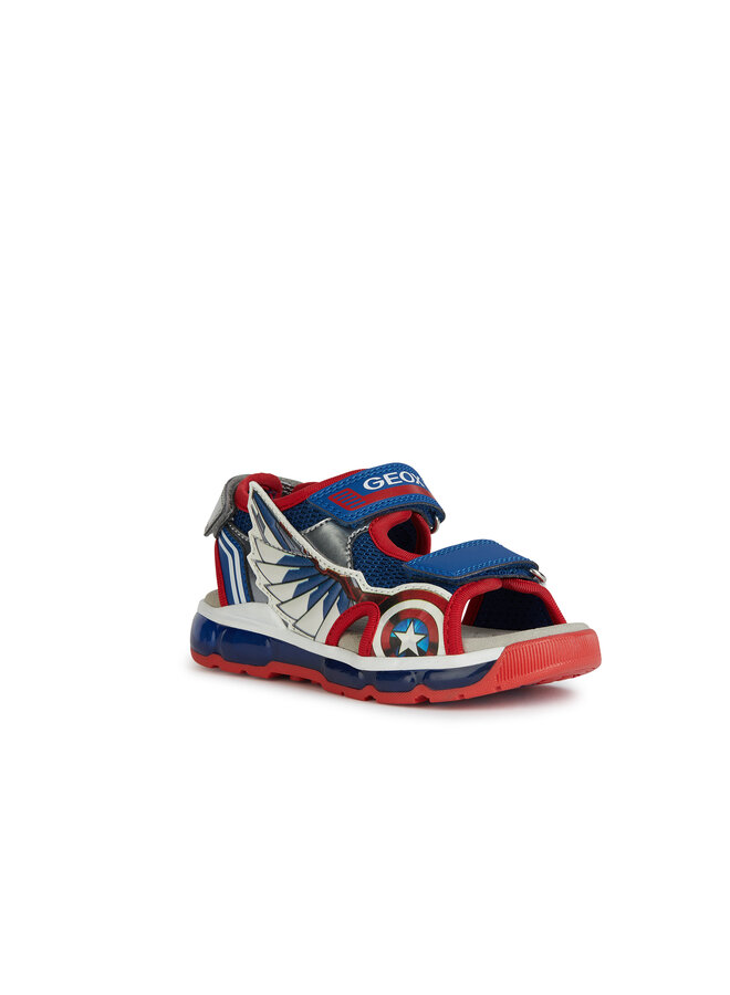 Geox J450QA J S. Android Blue/Red Sandal
