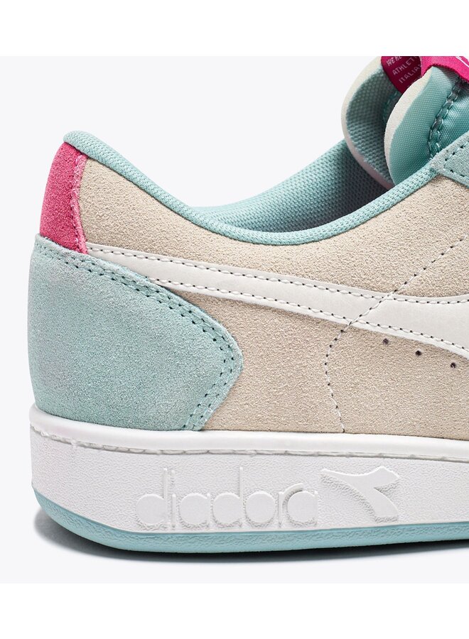 Diadora Magic Basket Low Suede Whisper White/Surf Spray