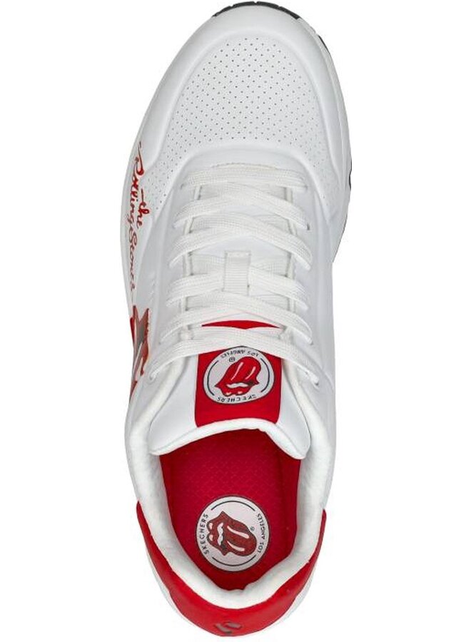 Skechers 177965 White/Red Uno - Rolling Stones Single