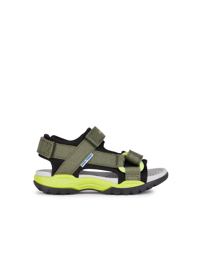 Geox J45ORE J Borealis Military/Lime