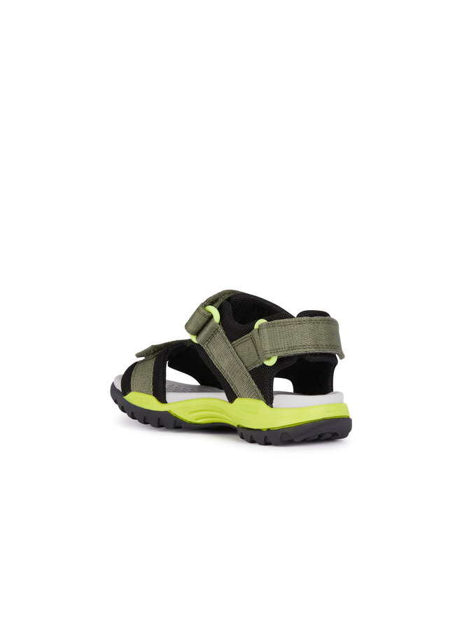 Geox J45ORE J Borealis Military/Lime