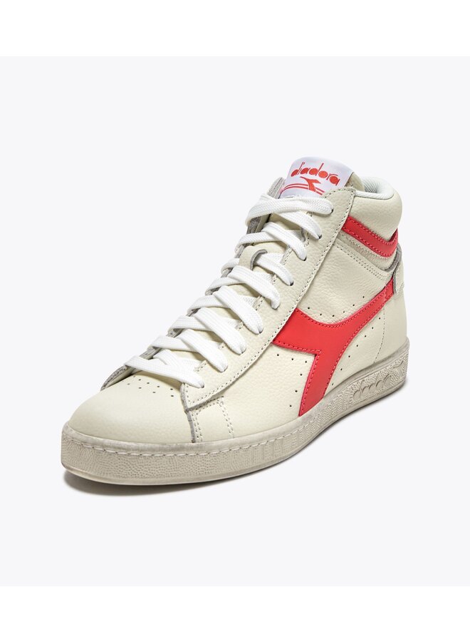 Diadora Game L High Fluo Waxed Super White/Hot Coral