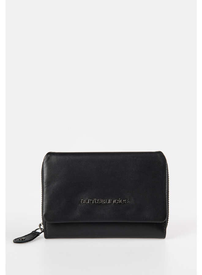 Aunts & Uncles 20113-0 Dahlia Zip Wallet Jet Black