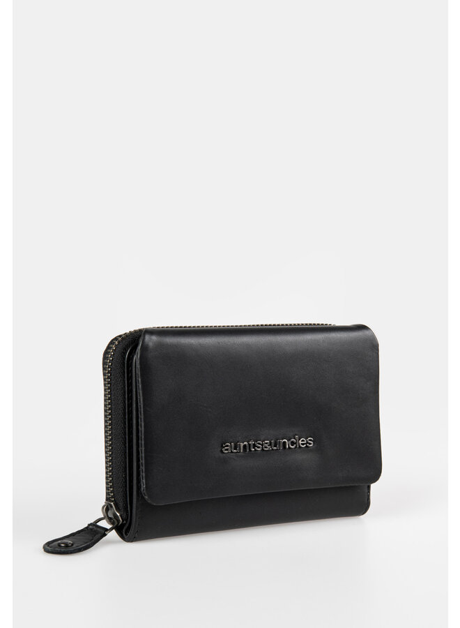 Aunts & Uncles 20113-0 Dahlia Zip Wallet Jet Black