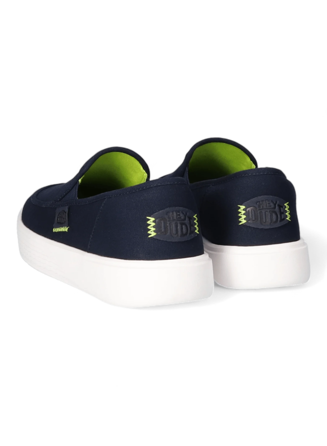 HEYDUDE Sunapee Canvas Navy/White