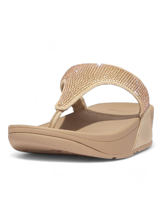 FitFlop Lulu Crystal Embellished Latte Beige