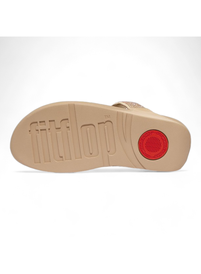 FitFlop Lulu Crystal Embellished Latte Beige