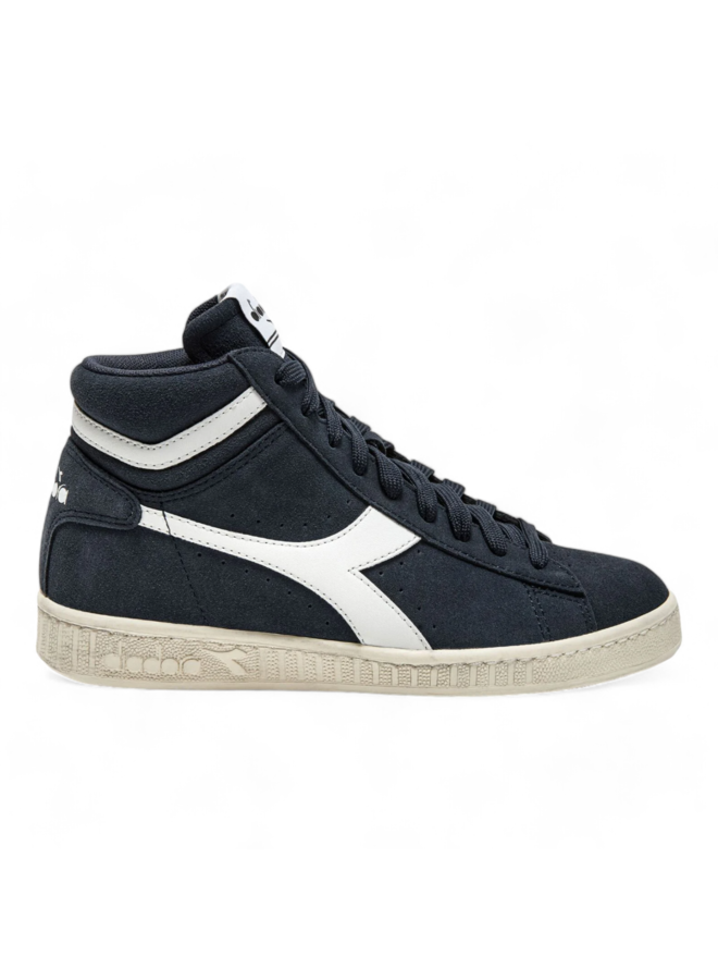 Diadora Game L High Suede Waxed Blue Denim