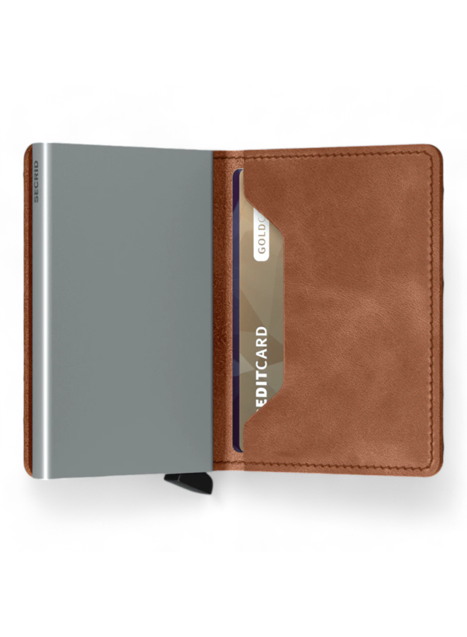 Secrid Slimwallet Vintage Cognac-Silver