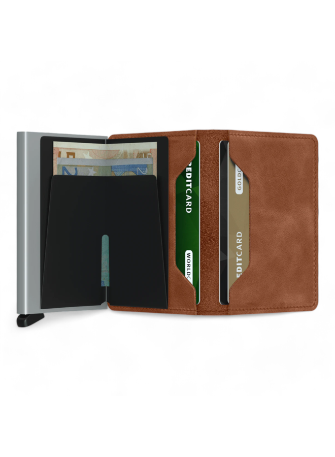 Secrid Slimwallet Vintage Cognac-Silver