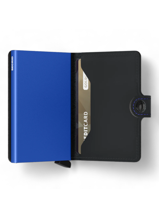 Secrid Miniwallet Matte Black & Blue