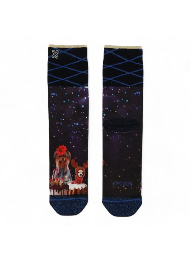 XPOOOS Xmas Festive Cake ladies sock