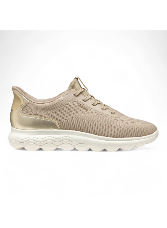 Geox D557MA D Spherica Plus Knit Lt taupe/Lt gold