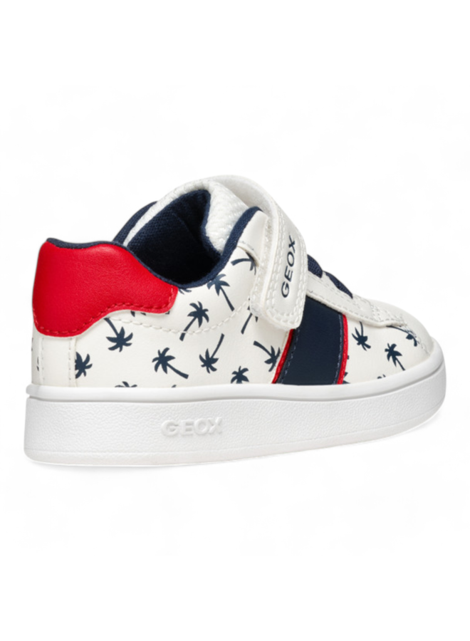Geox B455LA B Eclyper Boy Synt Lea White/Red Boy/Unisex