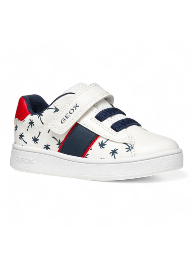 Geox B455LA B Eclyper Boy Synt Lea White/Red Boy/Unisex