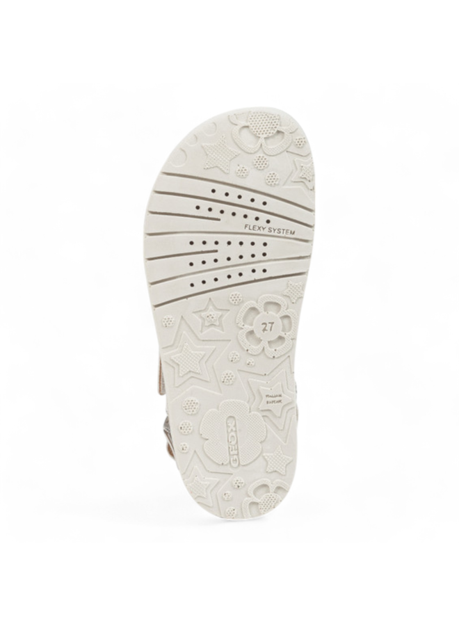 Geox J15EAA J Sandal Costarei Metal syn/Silver Girl