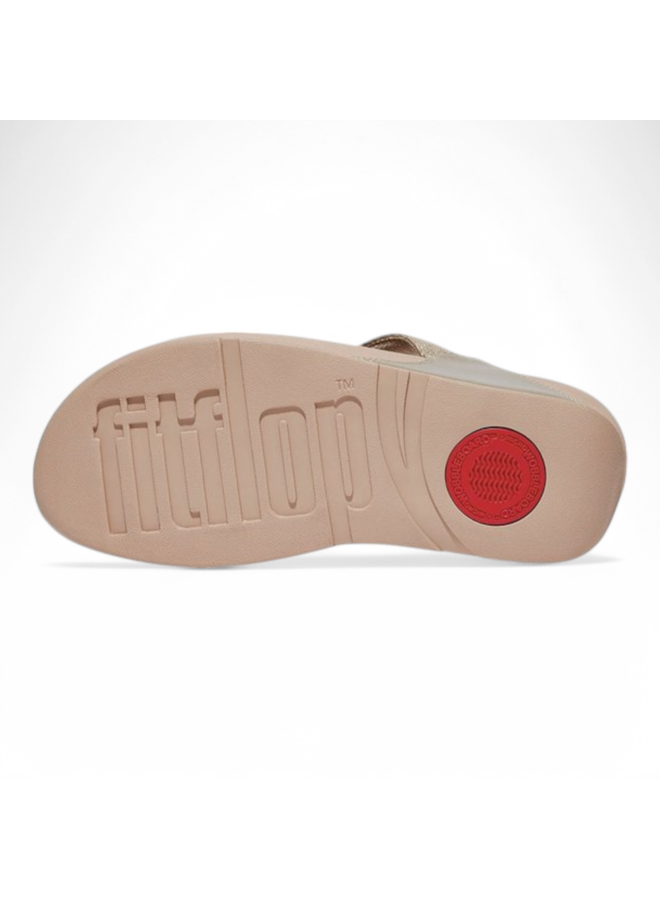 Fitflop Lulu Shimmerlux Toe-Post Sandals Latte/Beige