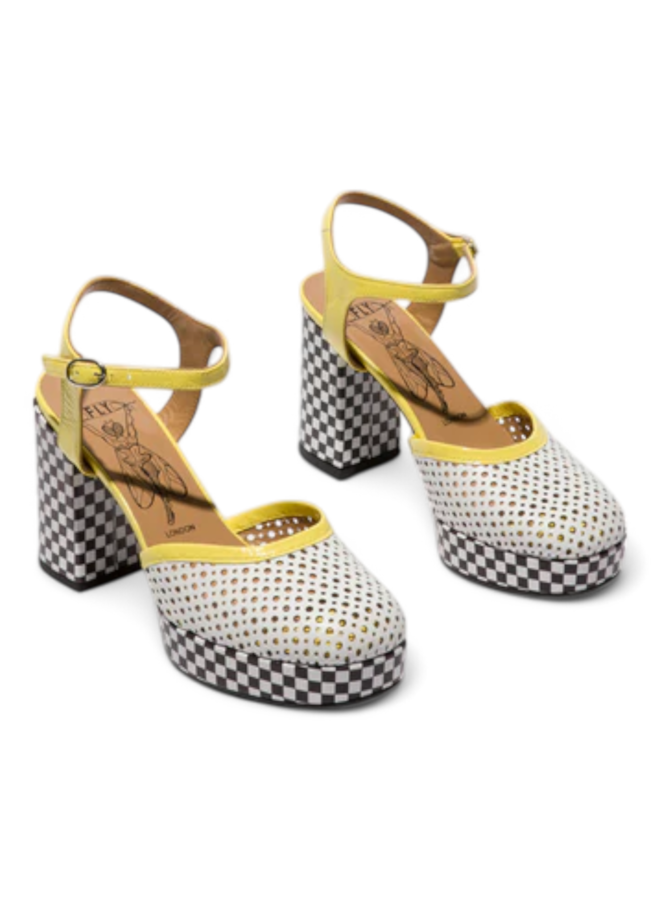 Fly London Elza Kais/Napp - White/Lemon