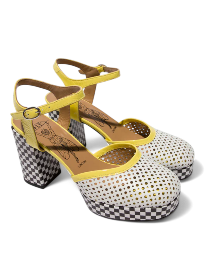 Fly London Elza Kais/Napp - White/Lemon