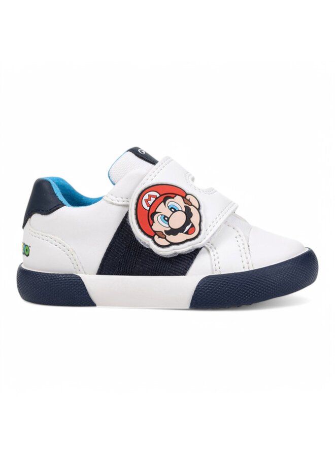 Geox B551NC B Gisli Synt Lea White/Navy Boy