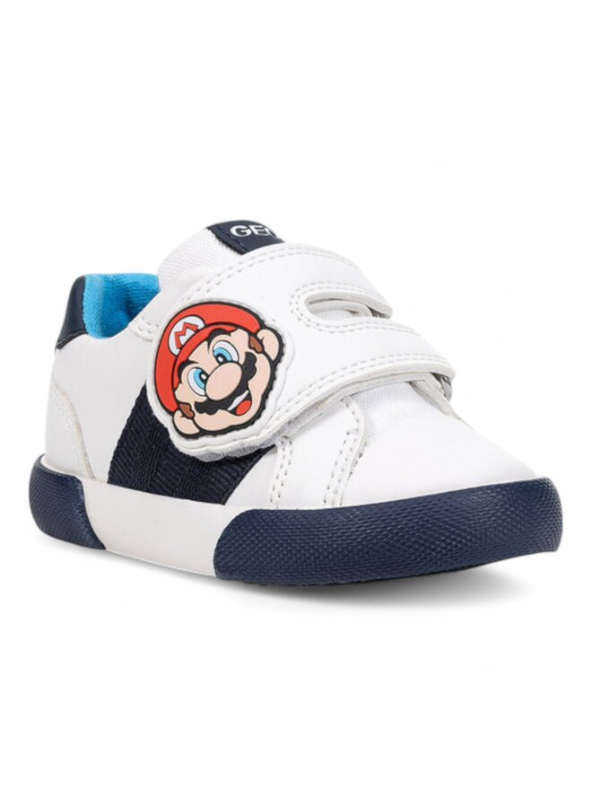 Geox B551NC B Gisli Synt Lea White/Navy Boy