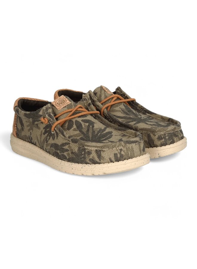 HEYDUDE Wally Palm Jute Burnt Olive/Ginger Brown