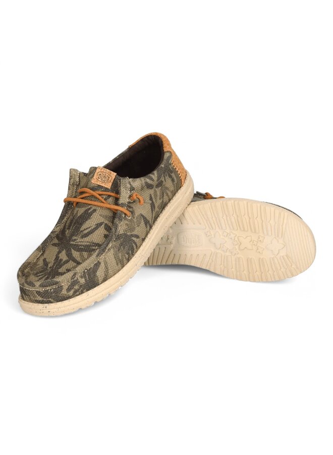 HEYDUDE Wally Palm Jute Burnt Olive/Ginger Brown
