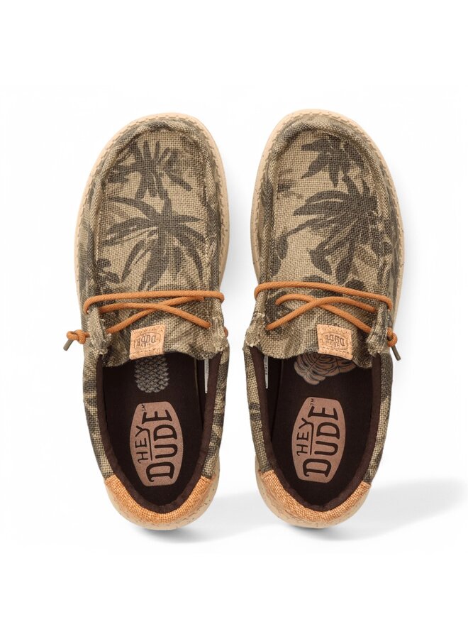 HEYDUDE Wally Palm Jute Burnt Olive/Ginger Brown