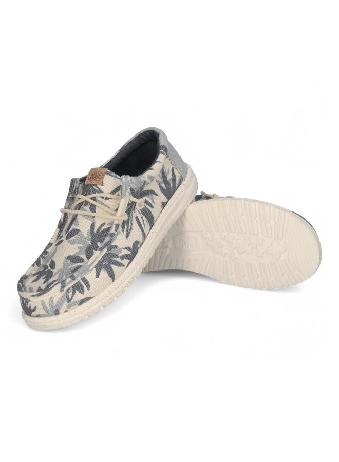 HEYDUDE Wally Palm Jute Egret/Cloud Blue