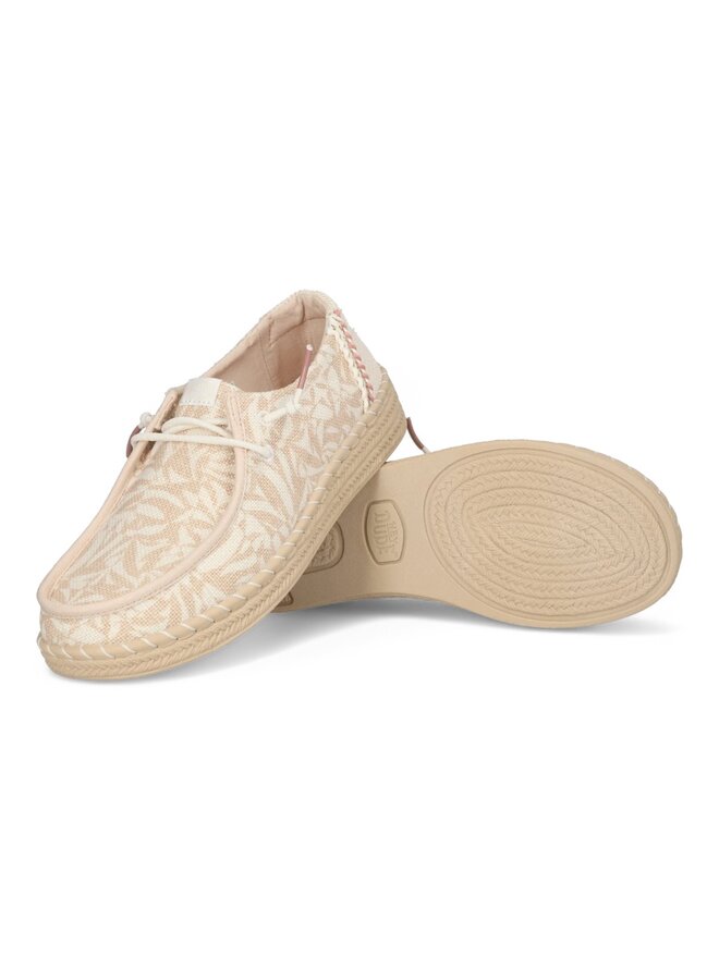HEYDUDE Wendy Espadrille Retro Palm Pale Pink/White