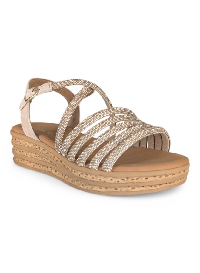 Gabor 84.555.82  Strass HT/Samtchev - Platino/Oak