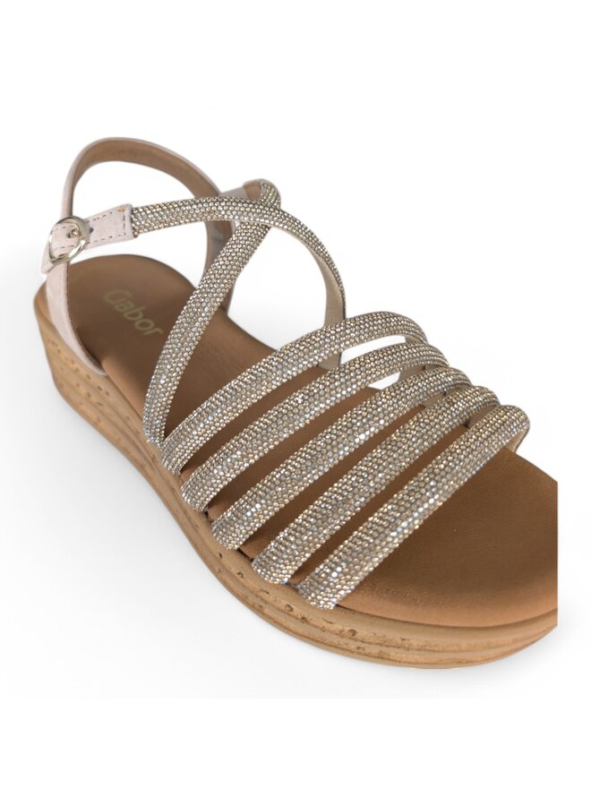Gabor 84.555.82  Strass HT/Samtchev - Platino/Oak