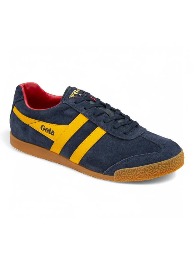Gola Harrier Suede Navy/Sun/Red