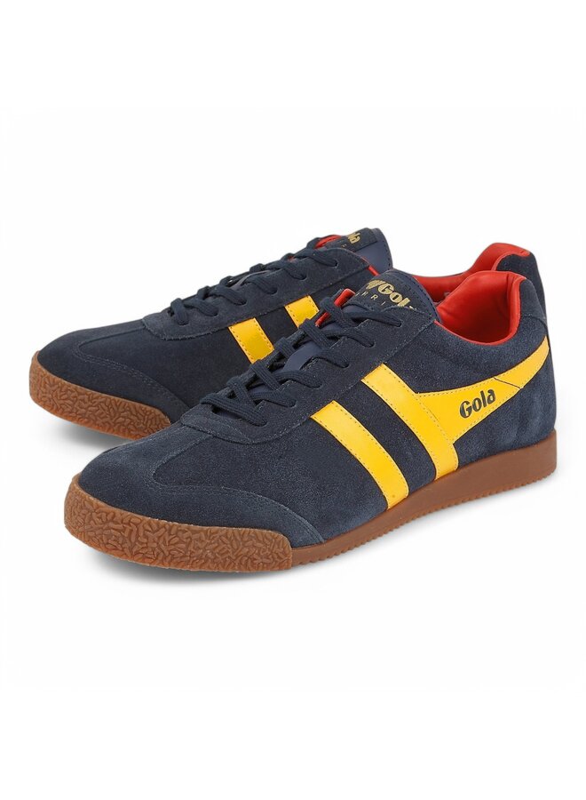 Gola Harrier Suede Navy/Sun/Red