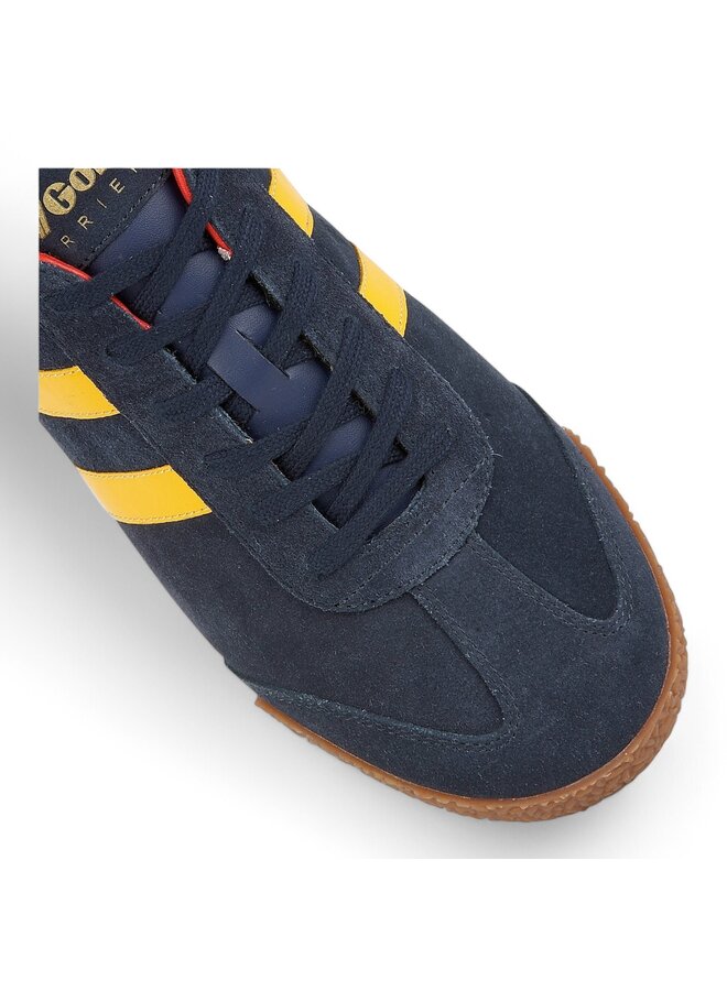 Gola CMA192PY Harrier Suede Navy/Sun/Red