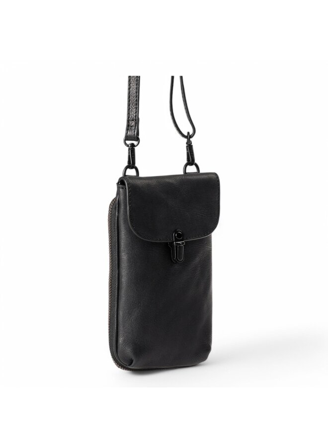 Aunts & Uncles 40478-0  Mrs. Lemon Twist Phonebag Black Smoke