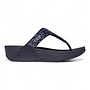 Lulu Crystal-Mix Toe-Post Sandals Midnight Navy