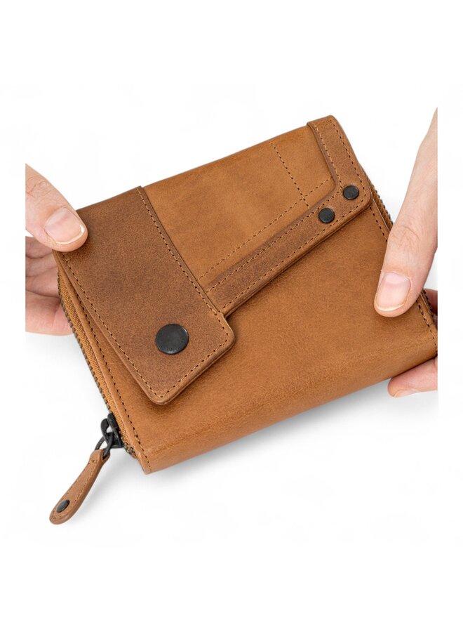 Aunts & Uncles 42204-1 Lotta zipper wallet caramel