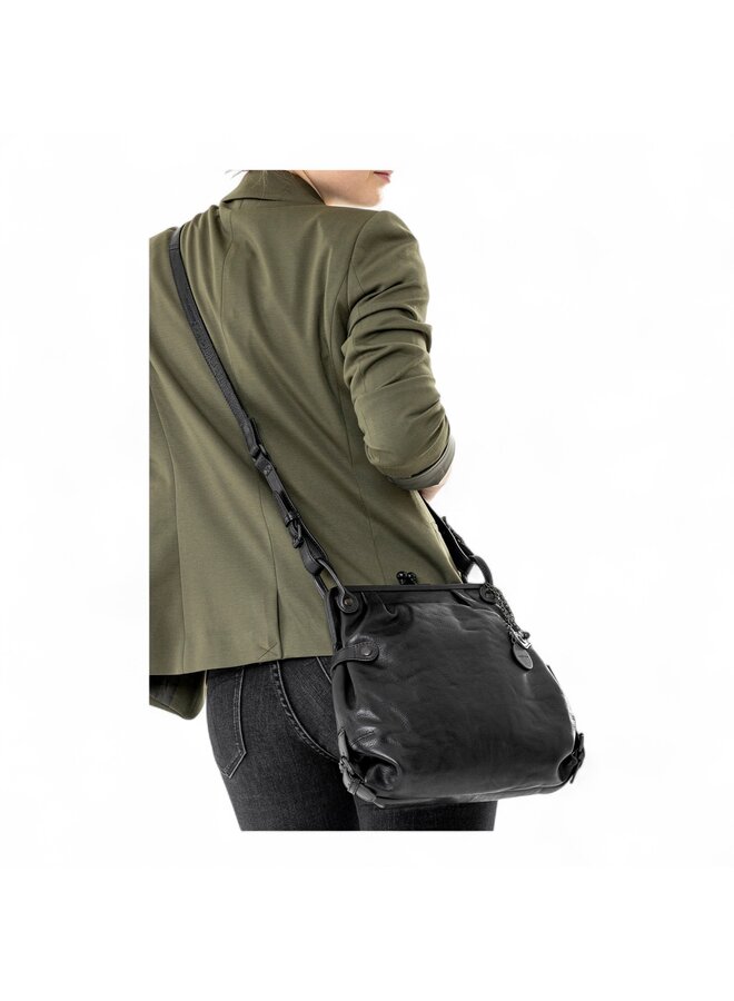 Aunts & Uncles Mrs. TeaCake/BS Crossover Bag - Clip Black Smoke