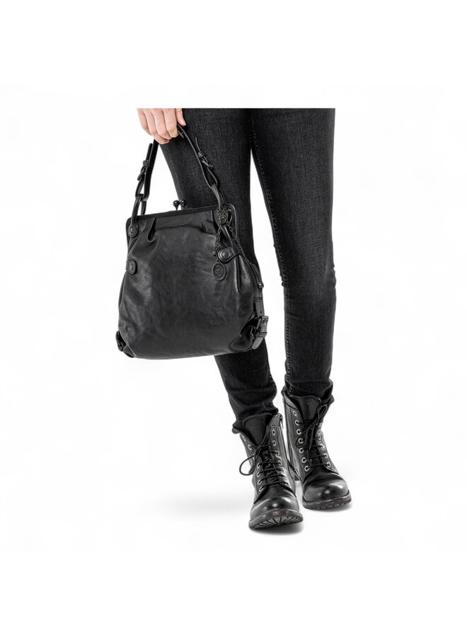 Aunts & Uncles Mrs. TeaCake/BS Crossover Bag - Clip Black Smoke