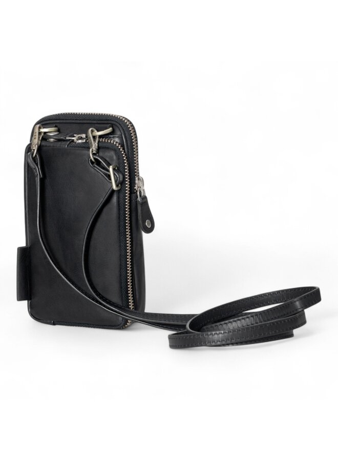 Aunts and Uncles 20028-0 Prune Phone Bag Jet Black