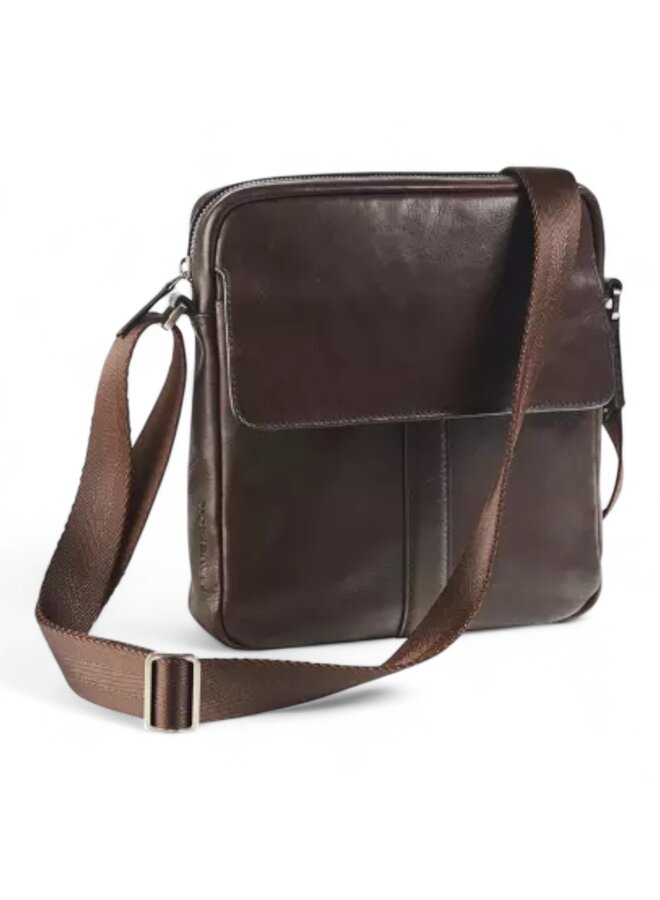 Maverick MAV-MB-809-03 Brown Leather Shoulderbag Small