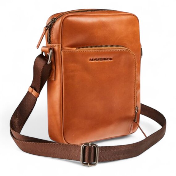 Maverick MAV-NM-809-25 New Men Leather Shoulder Bag Small