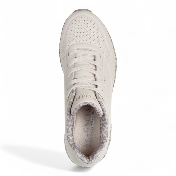 Skechers 155412 Uno Safari Time White/Leopard