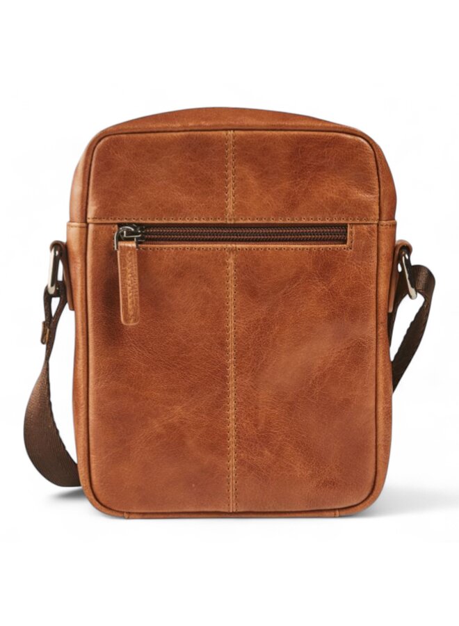 Maverick MAV-RG-817-25 ROUGH GEAR lederen schoudertas XS - cognac